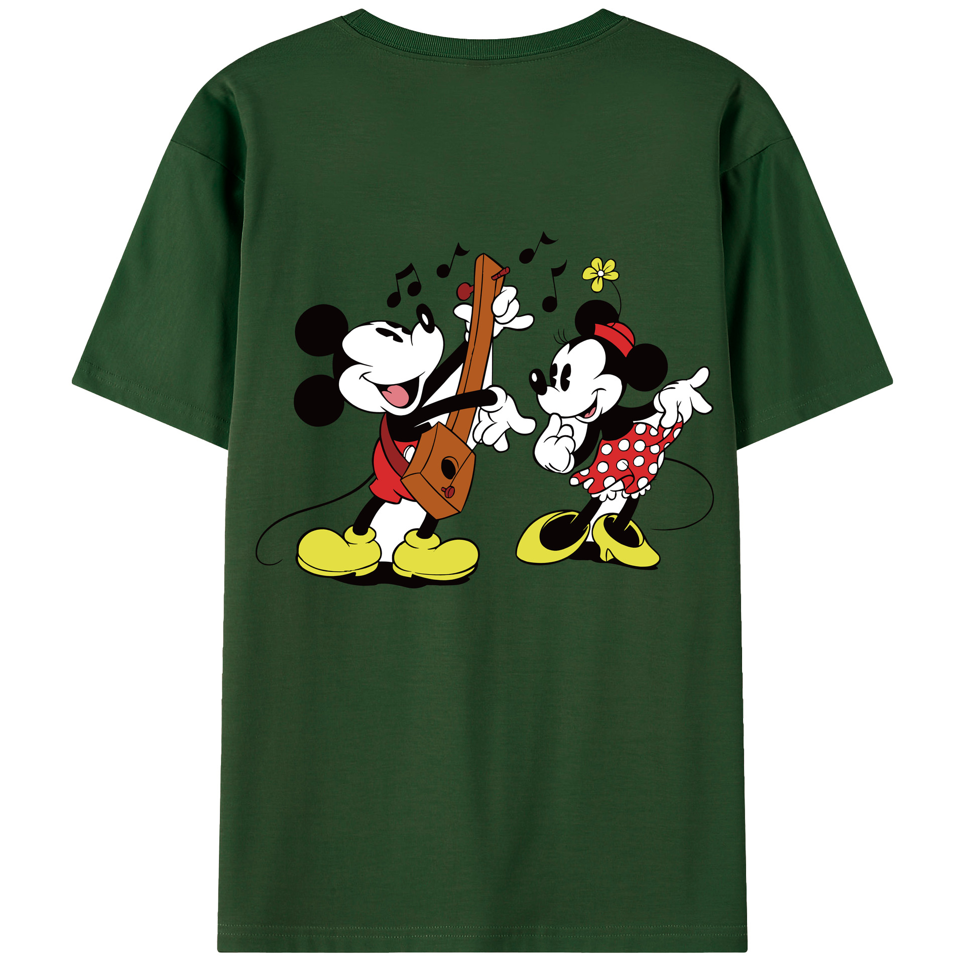 （画像用） ミッキーマウス Mickey Mouse 綿100％半袖Tシャツ（背面プリント）